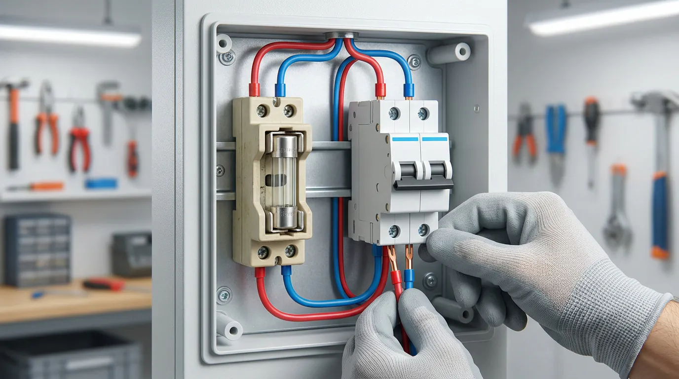 Remplacer un porte-fusible unipolaire par un disjoncteur bipolaire phase neutre